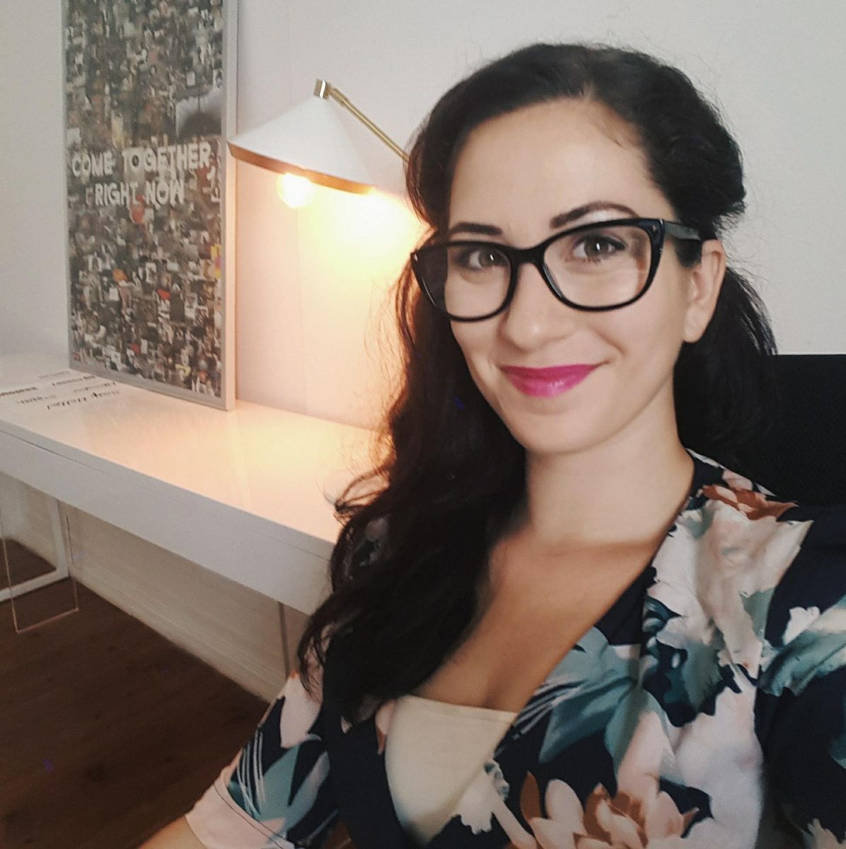 Patricia working on a project