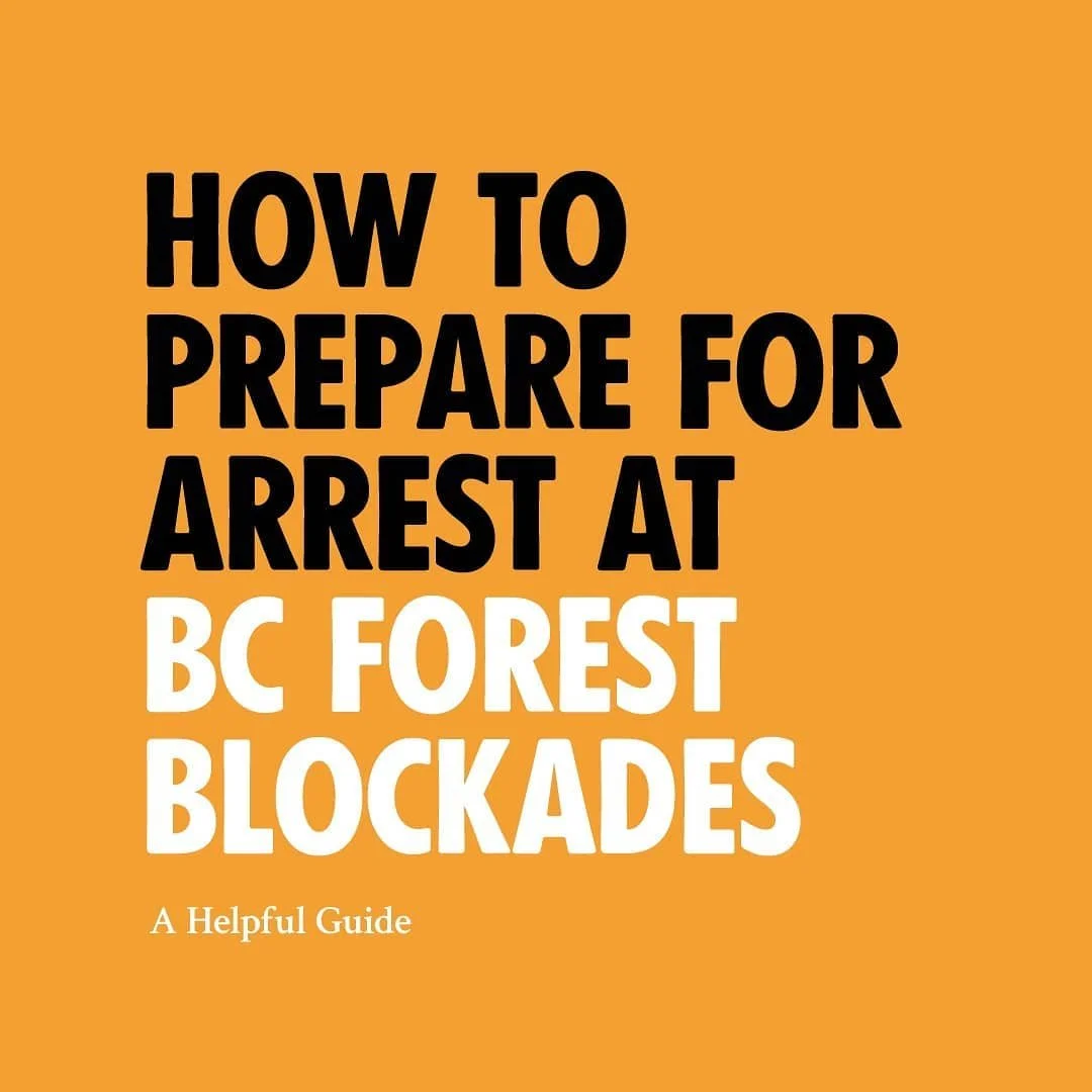 How to Prepare for Arrest at BC Forest Blockades