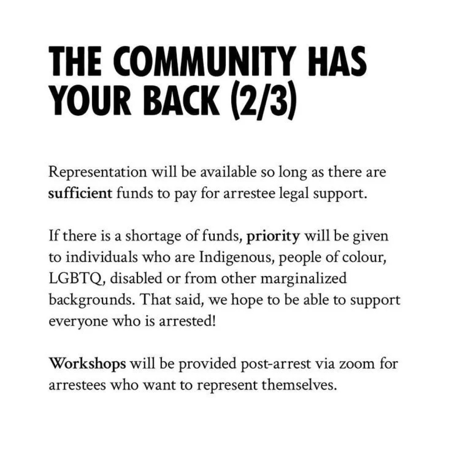 The Community Has Your Back 2/3